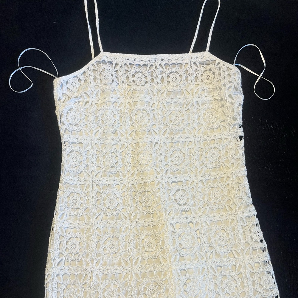 Zara Cream Lace Mini Dress